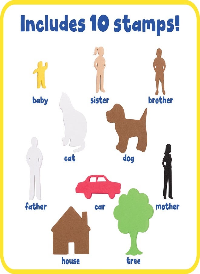 READY 2 LEARN Giant Stampers - Family Members - Set of 10 - Easy to Hold Foam Stamps for Kids - Arts and Crafts Stamps for Displays, Posters, Signs and DIY Projects - Image 2